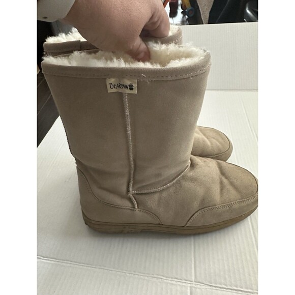 Bearpaw Genuine Suede Mid-Calf Boots Sheepskin Lining Iced Coffee 11 M main image 4